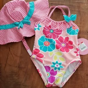 Bathing suit w/ matching hat